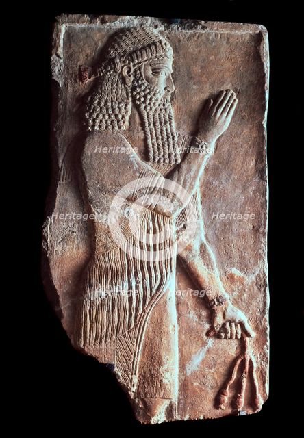 'Priest with a branch of pomergranate tree', 722-705 BC. Artist: Unknown