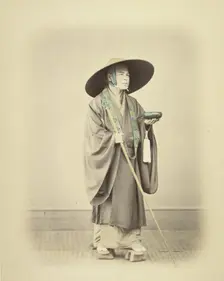 Priest with Walking Stick, about 1868. Creator: Felice Beato