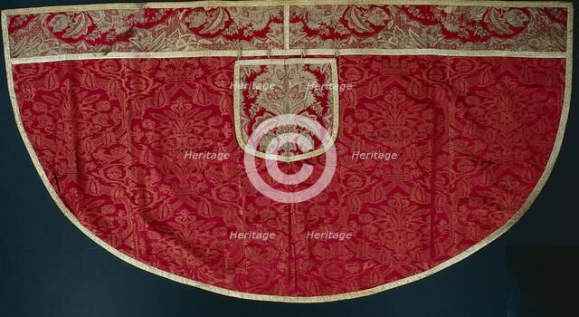 Priest's Red Cope, Orphrey and Hood, late 1500s - early 1600s. Creator: Unknown.