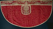 Priest's Red Cope, Orphrey and Hood, late 1500s - early 1600s. Creator: Unknown