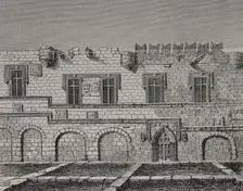 Priory of France, Rhodes, Greece, Condition of the ruined building in 1828. Creator: Jules Jean Marie Joseph Huyot