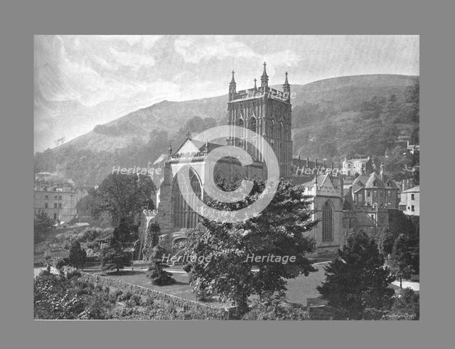 Priory Church, Great Malvern, c1900. Artist: Harvey Barton.