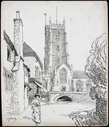 Priory Church of St George, Dunster, Somerset, 1892-1933. Artist: Charles George Harper