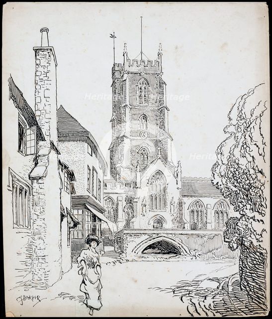 Priory Church of St George, Dunster, Somerset, 1892-1933. Artist: Charles George Harper.