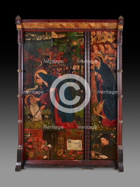Prioress's Tale Wardrobe, 1859. Artists: Sir Edward Coley Burne-Jones, Philip Webb.