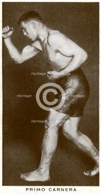 Primo Carnera, Italian boxer, 1938. Artist: Unknown