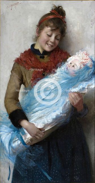 Primo amore (First love), 1889. Creator: Cei, Cipriano (1864-1922).