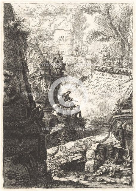Prima Parte; Grotteschi; Carceri; Alcuna Vedute ...; Trofei di Ottaviano Augusto, pub 1800/1809. Creators: Giovanni Battista Piranesi, Francesco Piranesi.