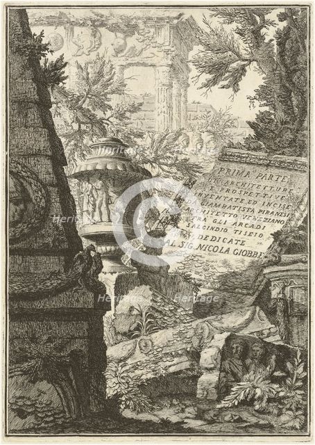 Prima Parte di Architetture, e Prospettive (First Edition, Third Issue), dated 1743 but printed 1747 Creator: Giovanni Battista Piranesi.