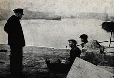 Prime Minister and "Men in the Street" 1940s, (1945). Creator: Unknown