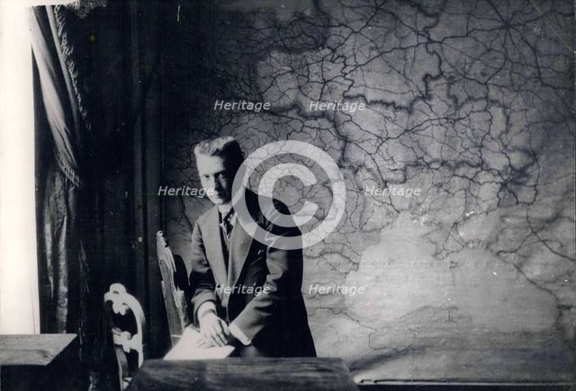 Prime Minister of the Russian Provisional Government Alexander Kerensky in his bureau in the Winter 