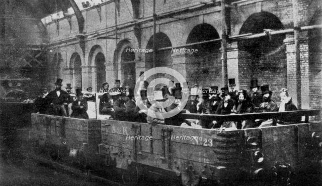 Prime Minister William Gladstone opens the Metropolitan Railway, London, 1863 (1951). Artist: Unknown