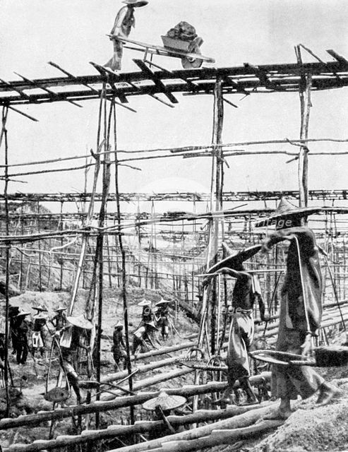 Primitive methods in the world's richest tin district, Taiping, China, 1936.Artist: Ewing Galloway