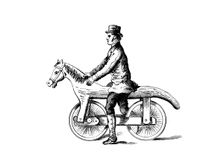 Primitive bicycle, a form of dandy horse c1818