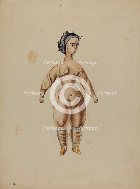 Primitive Doll, c. 1936. Creator: Percival Jenner.