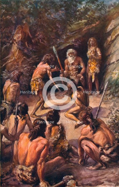 Primitive justice: an appeal to the head of the tribe, 1907. Artist: Unknown.