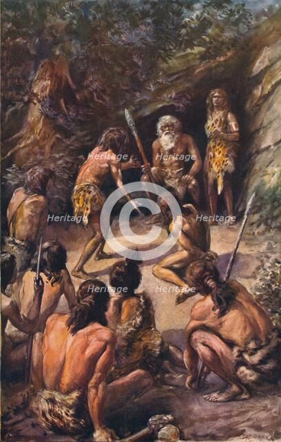 Primitive justice: an appeal to the head of the tribe, 1907. Artist: Unknown.