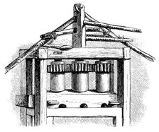 Primitive sugar mill, Santo Domingo, 1873
