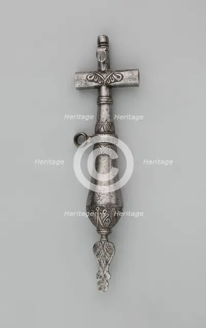 Priming Flask with Spanner and Screwdriver, Central Europe, 17th century. Creator: Unknown.