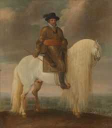 Prince Maurits Astride the White Warhorse Presented to him after his Victory at Nieuwpoort, c.1633-c Creator: Pauwels van Hillegaert I