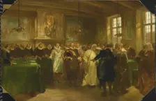Prince Maurits Receiving a Russian Delegation in 1614, 1874. Creator: Charles Rochussen