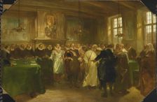Prince Maurits Receiving a Russian Delegation in 1614, 1874. Creator: Charles Rochussen