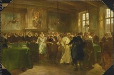 Prince Maurits Receiving a Russian Delegation in 1614, 1874. Creator: Charles Rochussen