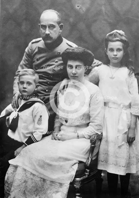 Prince Max of Baden, Pr'ss [i.e., Princess] Marie Alexandra, Prince Berthold..., between c1910-c1915 Creator: Bain News Service.
