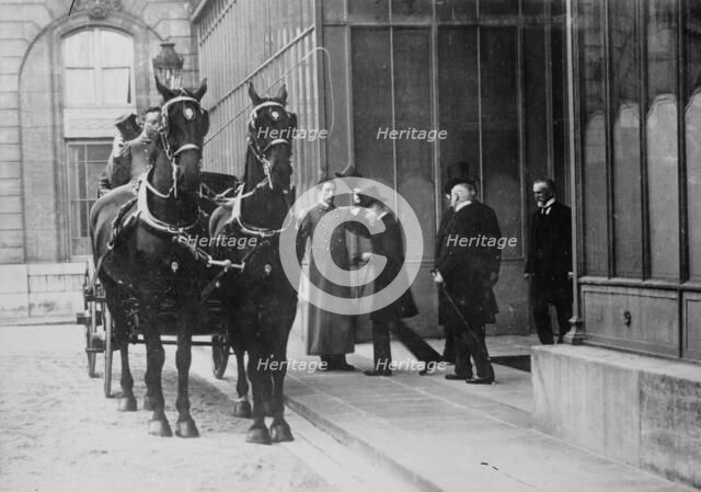 Prince of Wales leaves Elysee Palace, between c1910 and c1915. Creator: Bain News Service.