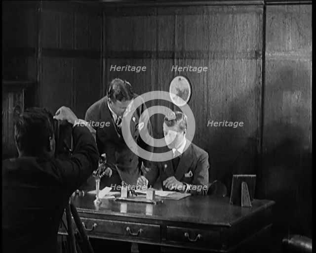 Prince of Wales (the Future Edward VIII) Recording a Charity Appeal In a Film Studio, 1920s. Creator: British Pathe Ltd.