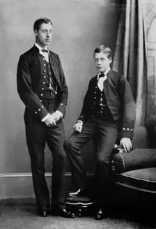Prince Albert Victor and Prince George during the voyage of the Bacchante 1881 (1964). Artist: Herbert Numan