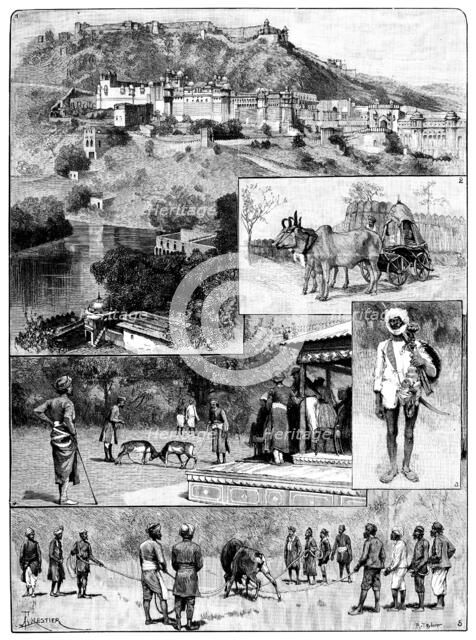 Prince Albert Victor in India: entertainments at Jeypore, 1890. Creator: R. Taylor.
