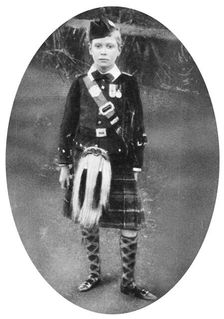 Prince Albert wearing Highland dress, Sandringham, Norfolk, 1909