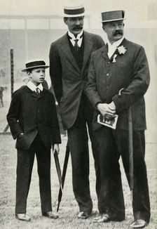 Prince Albert with his tutor and Lord Desborough, 1908, (1947). Creator: Unknown