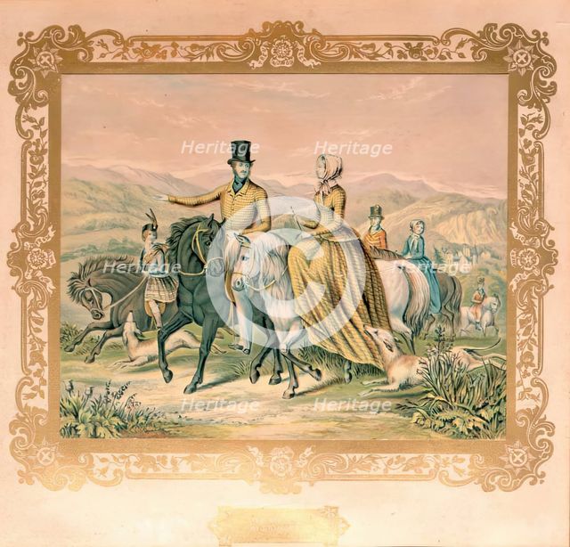 Prince Albert and Queen Victoria, c1850. Creator: Thomas Dick Lauder.