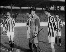 Prince Albert, Duke of York, Kicking Off a Football Match at West Ham, 1922. Creator: British Pathe Ltd