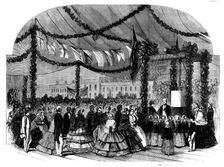 Prince Albert Laying the Foundation-stone of the New Wing of the Licenced Victuallers Asylum, 1858. Creator: Unknown