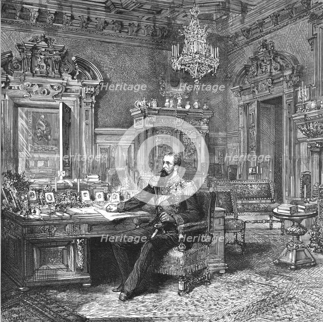 'Prince Alexander of Bulgaria at home', 1886.  Creator: Unknown.