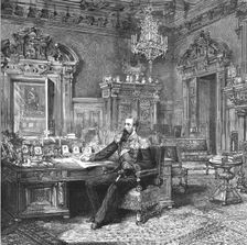 Prince Alexander of Bulgaria at home 1886. Creator: Unknown