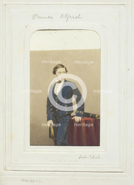 Prince Alfred, c. 1860. Creator: John Jabez Edwin Mayall.