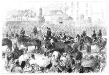 Prince Alfred in Australia: H.R.H. receiving the address of the Adelaide City Corporation, 1868. Creator: Unknown