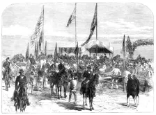 Prince Alfred in Australia: His Royal Highness receiving address of the Glenelg Corporation, 1868. Creator: C. R.