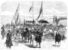 Prince Alfred in Australia: His Royal Highness receiving address of the Glenelg Corporation, 1868. Creator: C. R.