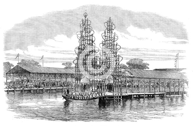 Prince Alfred in Ceylon: landing of His Royal Highness at Colombo, 1870. Creator: Unknown.