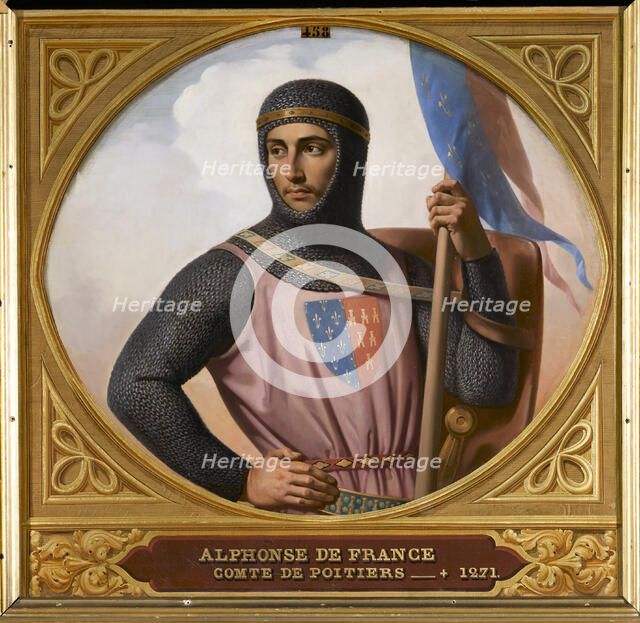 Prince Alphonse of Poitiers (1220-1271), Count of Toulouse, 1837. Creator: Decaisne, Henri (1799-1852).