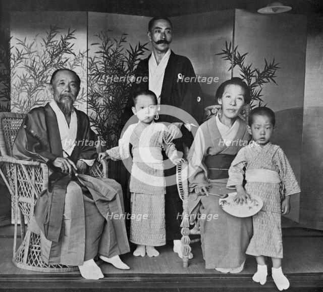 Prince and Princess Ito of Japan and their family, 1909.Artist: Herbert Ponting
