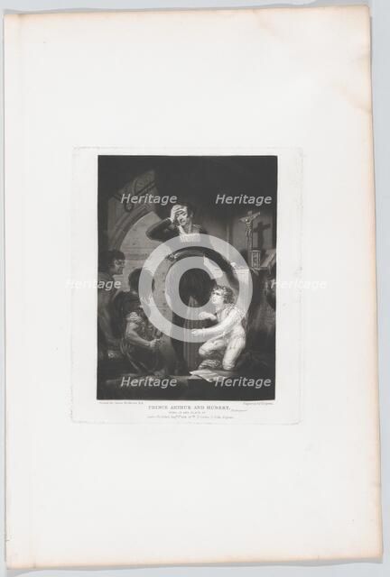 Prince Arthur and Hubert (Shakespeare, King John, Act 4, Scene 1), 1823-24. Creator: Thomas Goff Lupton.