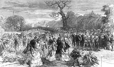 Prince Arthur at the Royal Horticultural Society's Exhibition, Birmingham: The Gardens, 1872. Creator: Unknown