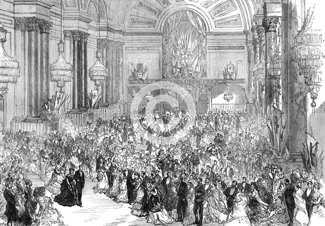 Prince Arthur at Leeds: the ball at the Townhall, 1872. Creator: Unknown.