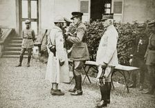 Prince Arthur of Connaught decorating a French sergeant, France, World War I, c1914-c1918. Creator: Unknown